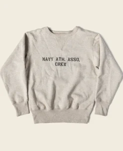 Bronson Mfg 1940s Navy ATH. ASSO. Crew Sweatshirt> Sweatshirts & Hoodies