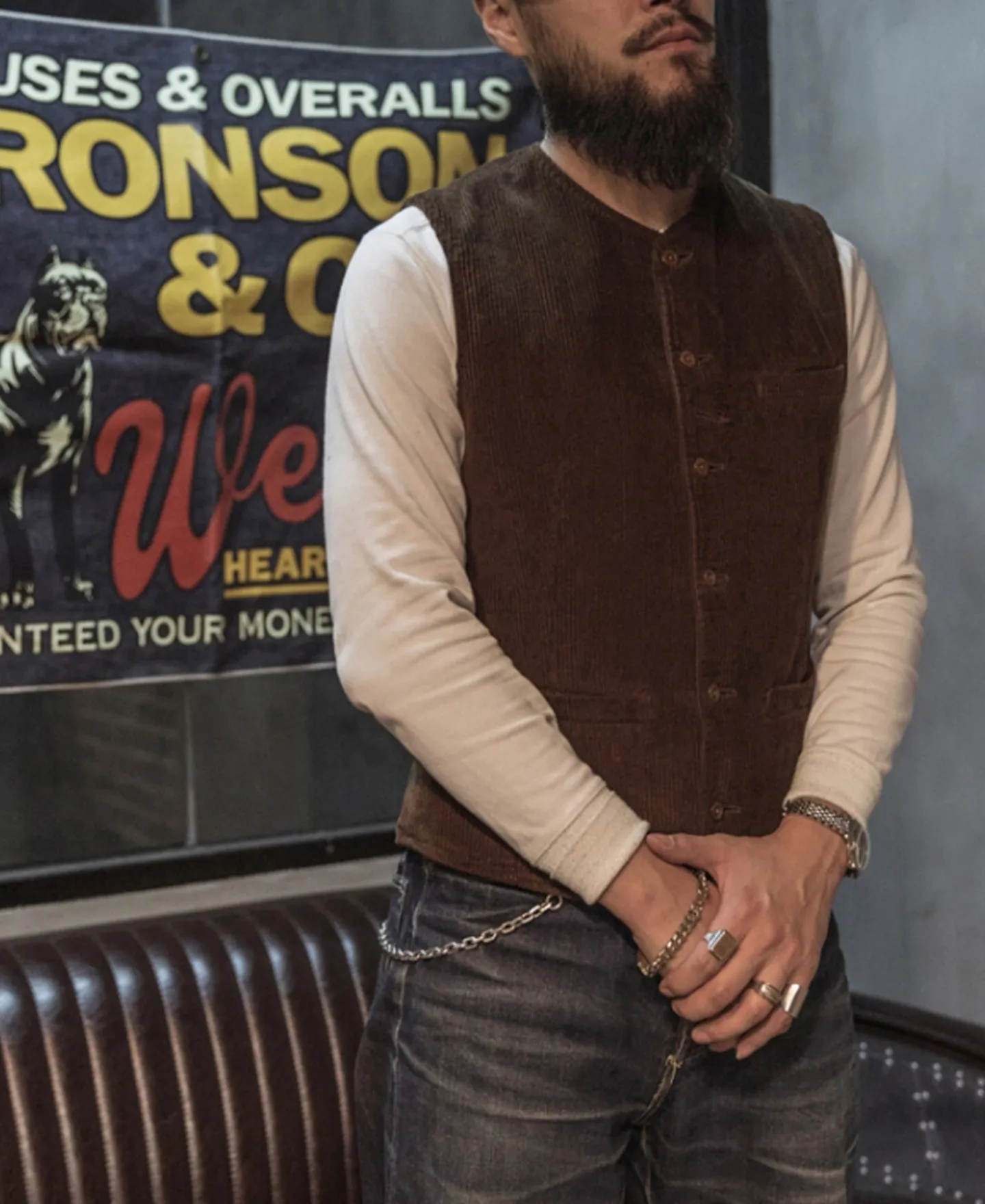 Bronson Mfg 1910s Retro Corduroy Vest> Vests