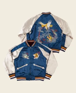 Bronson Mfg 1950s Reversible Acetate Souvenir Jacket - Dragon Tiger Falcon> Jackets & Coats