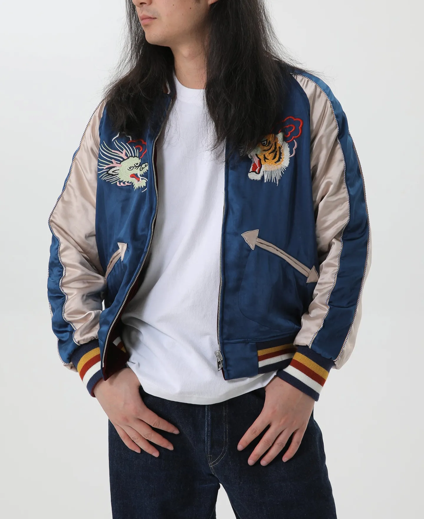 Bronson Mfg 1950s Reversible Acetate Souvenir Jacket - Dragon Tiger Falcon> Jackets & Coats