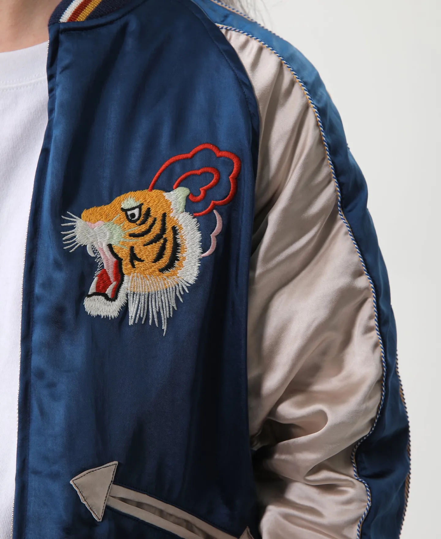 Bronson Mfg 1950s Reversible Acetate Souvenir Jacket - Dragon Tiger Falcon> Jackets & Coats