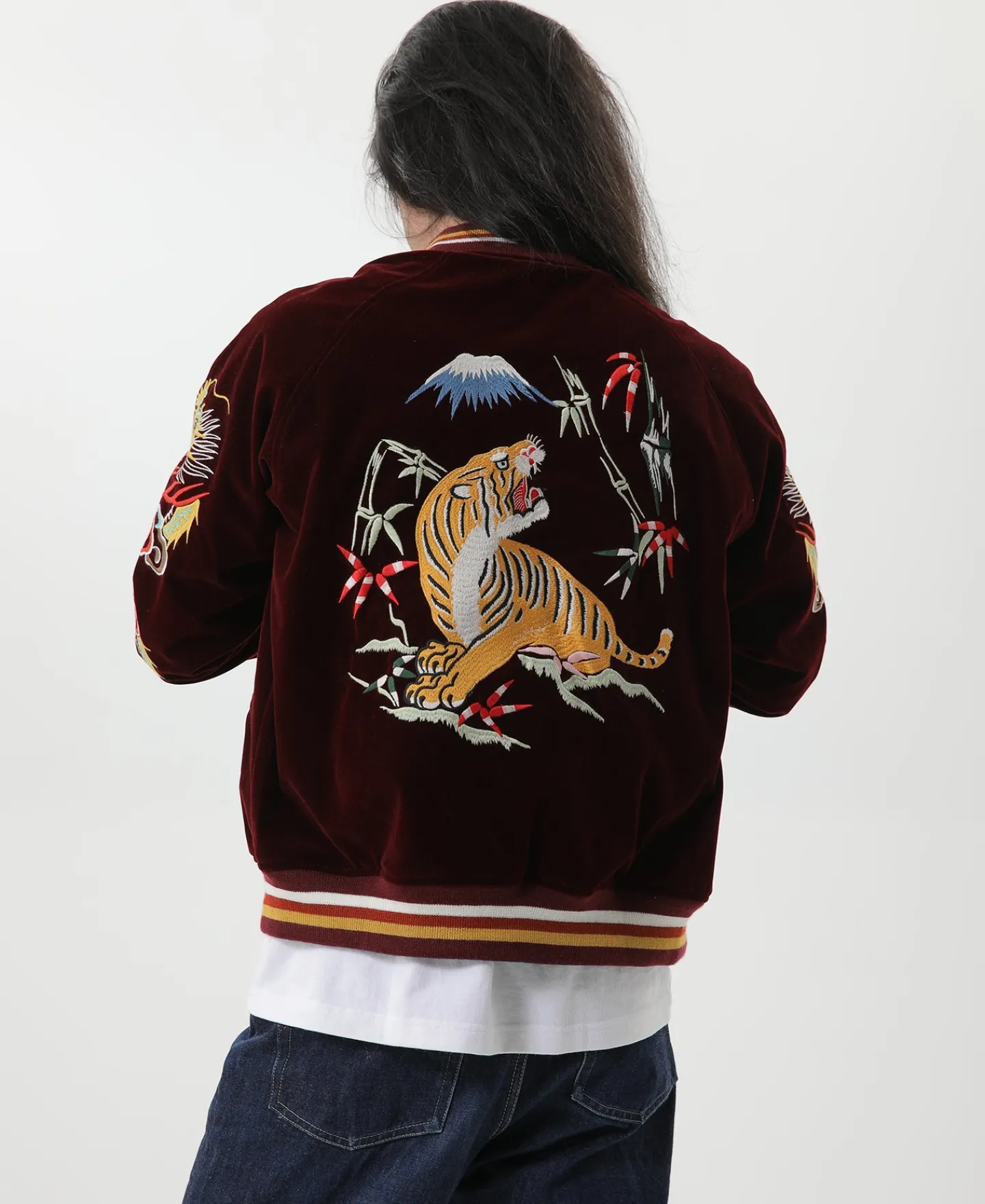 Bronson Mfg 1950s Reversible Acetate Souvenir Jacket - Dragon Tiger Falcon> Jackets & Coats