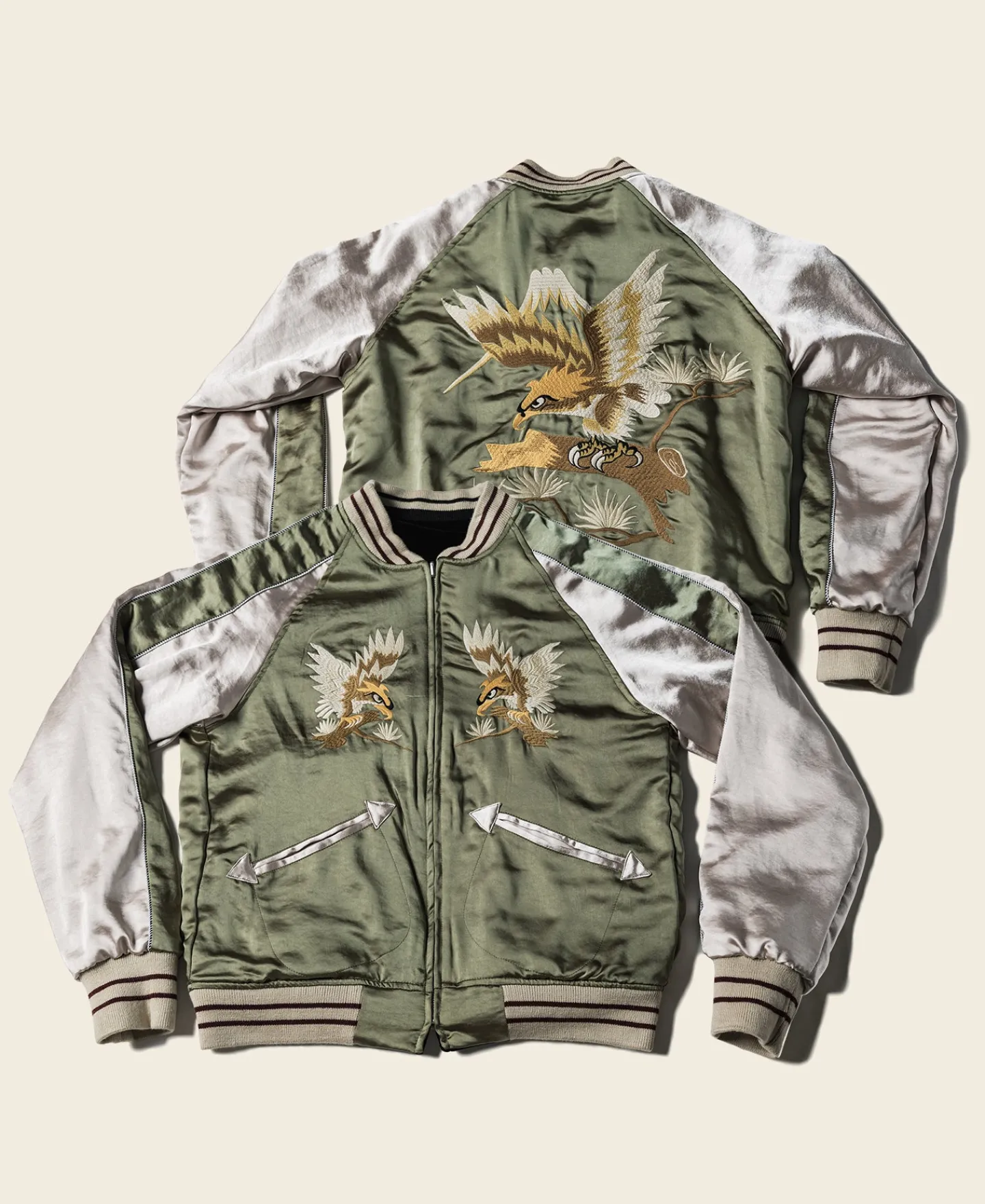 Bronson Mfg 1950s Reversible Acetate Souvenir Jacket - Falcon × Tiger> Jackets & Coats