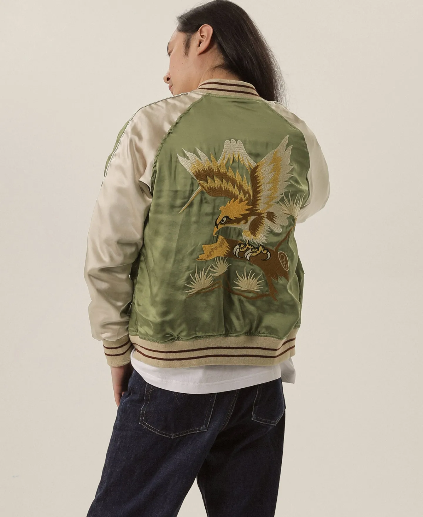 Bronson Mfg 1950s Reversible Acetate Souvenir Jacket - Falcon × Tiger> Jackets & Coats