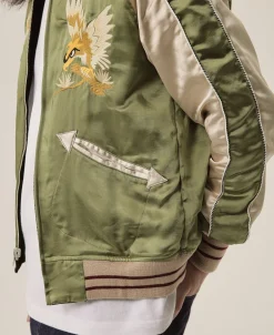 Bronson Mfg 1950s Reversible Acetate Souvenir Jacket - Falcon × Tiger><noscript><img width=