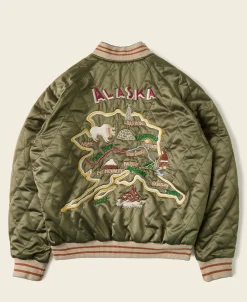 Bronson Mfg 1950s Reversible Souvenir Jacket - Alaska><noscript><img width=