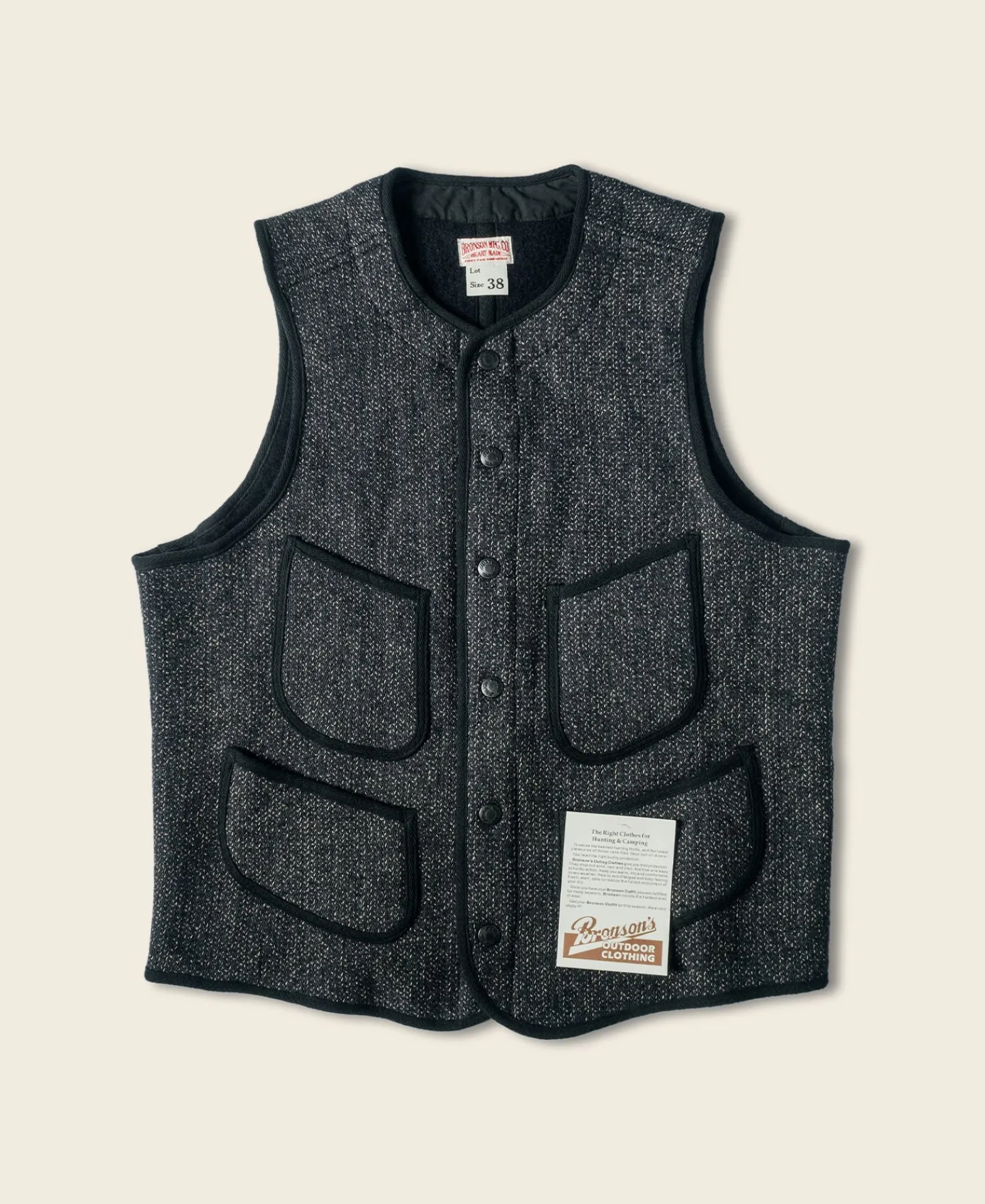 Bronson Mfg 1930s Beach Cloth Wool Vest> Vests