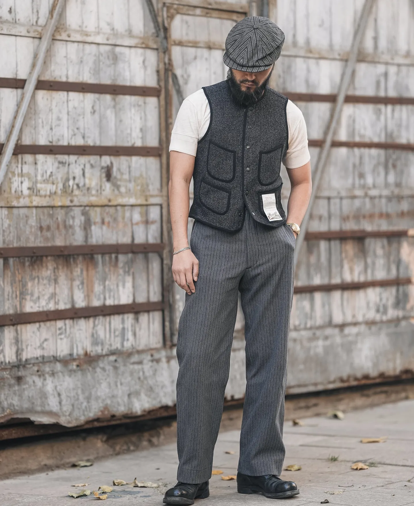 Bronson Mfg 1930s Beach Cloth Wool Vest> Vests