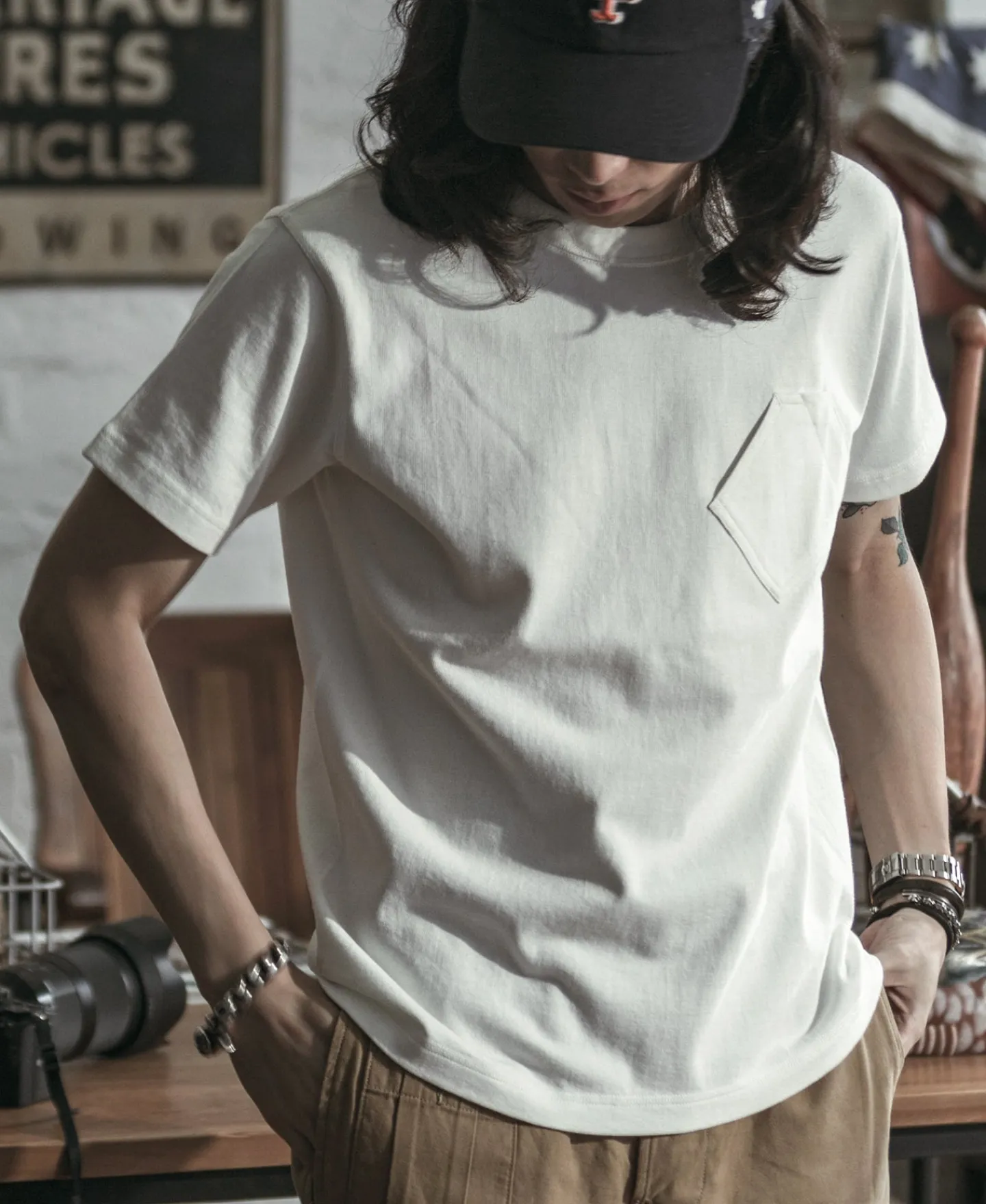 Bronson Mfg 1930s Slanted Pocket Tubular T-Shirt -> Tubular T-Shirt|Short Sleeve T-Shirts