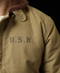 Bronson Mfg 1940s US Navy N-1 Deck Jacket - Cost-effective Version><noscript><img width=