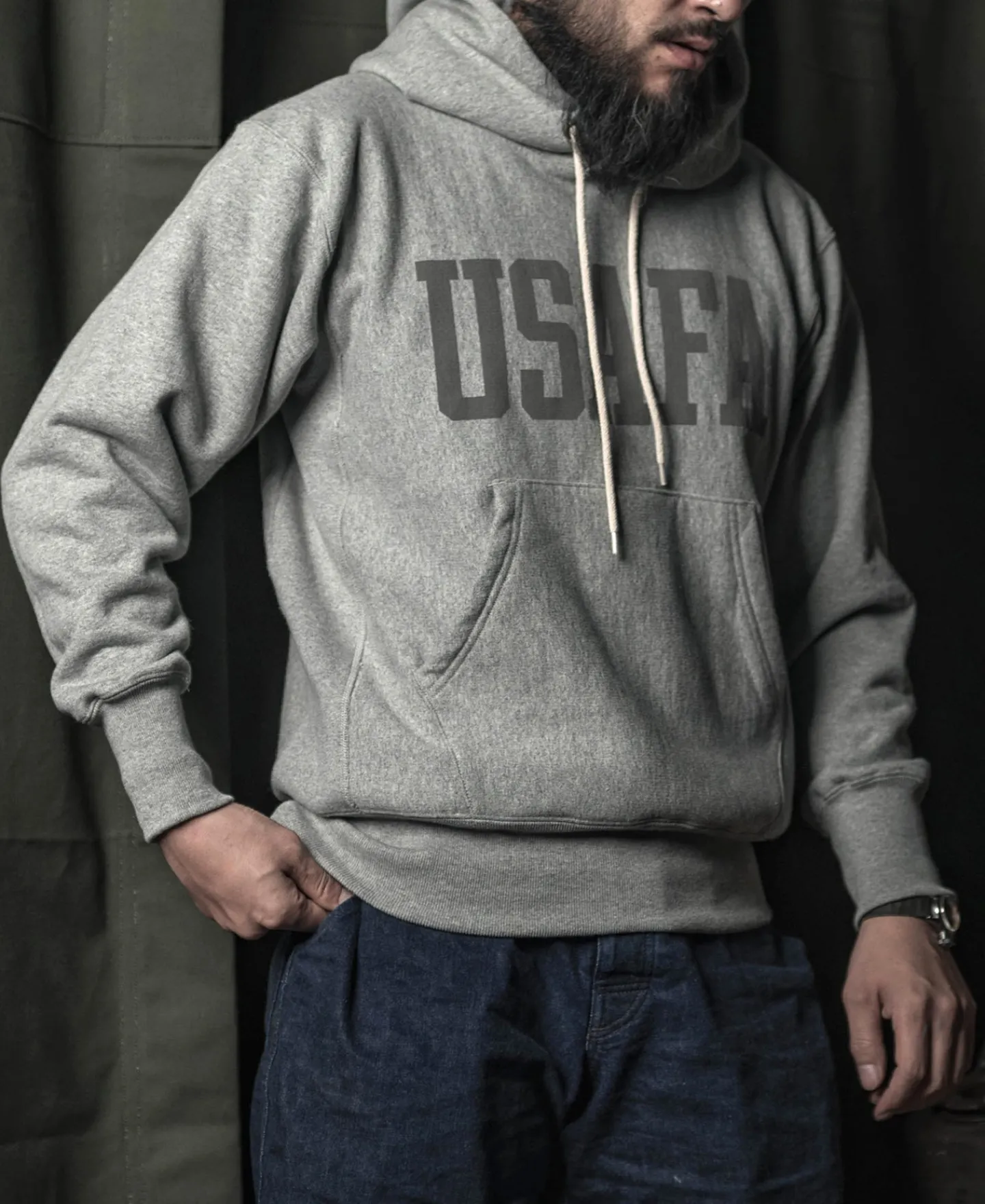 Bronson Mfg 1970s USAFA 18 oz Reverse Weave Hoodie -> Sweatshirts & Hoodies