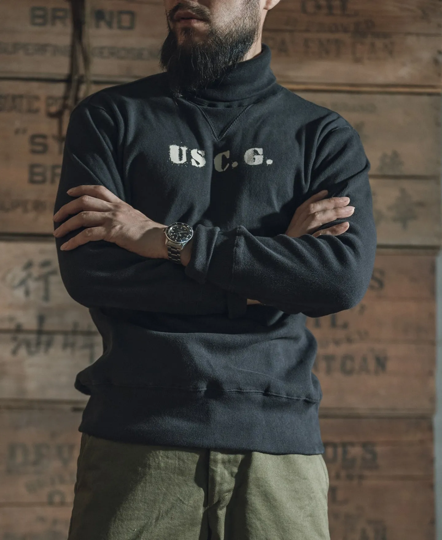 Bronson Mfg 1930s USCG Turtleneck Thermal -> Long Sleeve T-Shirts|Underwear