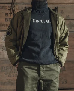 Bronson Mfg 1930s USCG Turtleneck Thermal -><noscript><img width=