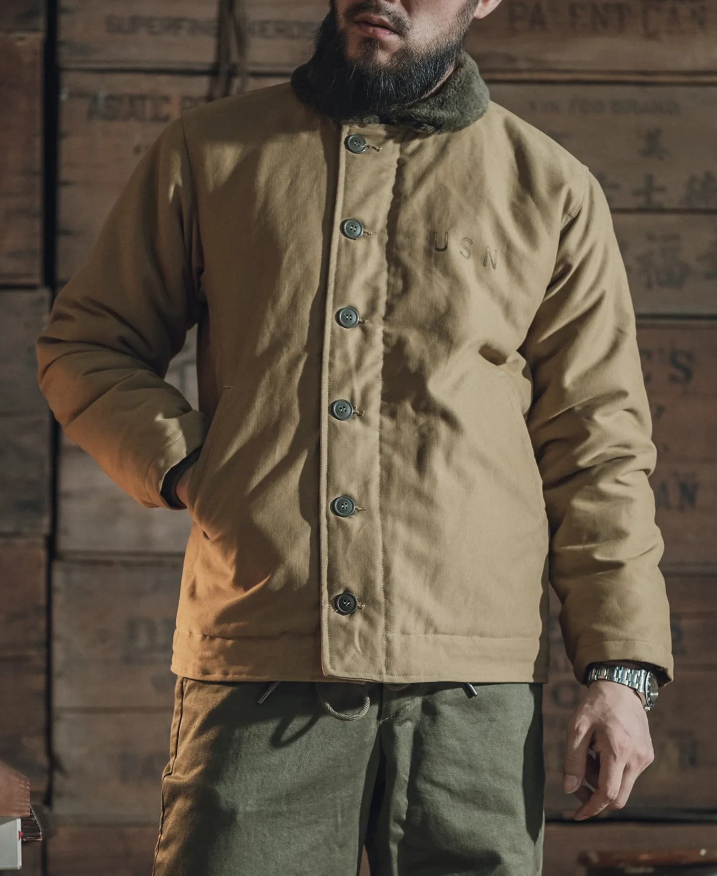 Bronson Mfg 1940s USN 3rd Type N-1 Woolen Deck Jacket - Stencil> Jackets & Coats