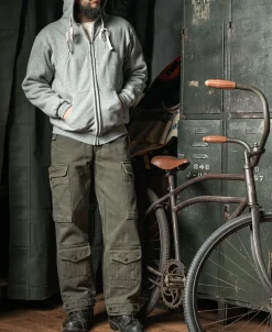 Bronson Mfg 1950s Wind Shield Full-Zip Thermal Hoodie -><noscript><img width=