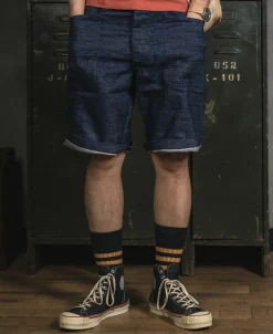 Bronson Mfg 1940s WWII USN 10.5 oz Denim Dungaree Deck Shorts><noscript><img width=