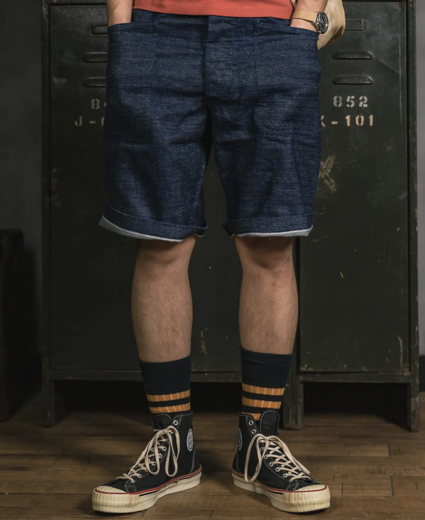Bronson Mfg 1940s WWII USN 10.5 oz Denim Dungaree Deck Shorts> Shorts
