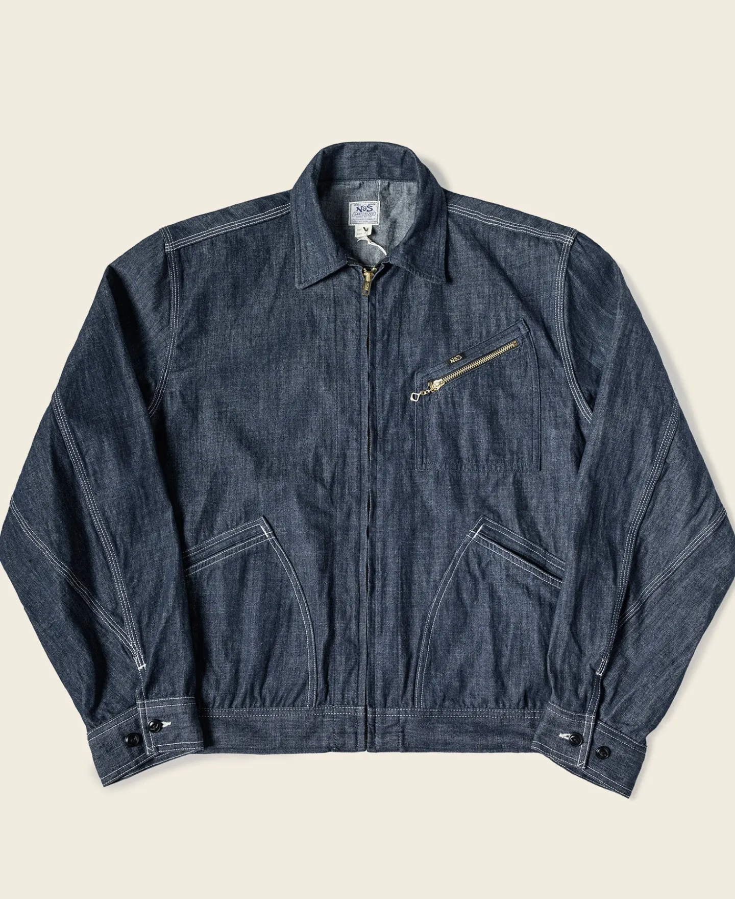 Bronson Mfg 1960s Zip Up Denim Work Jacket> Denim Jackets|Jackets & Coats