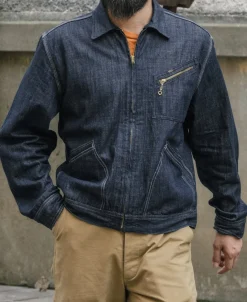 Bronson Mfg 1960s Zip Up Denim Work Jacket><noscript><img width=