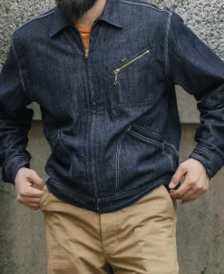Bronson Mfg 1960s Zip Up Denim Work Jacket><noscript><img width=