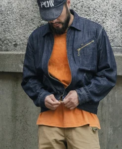 Bronson Mfg 1960s Zip Up Denim Work Jacket><noscript><img width=