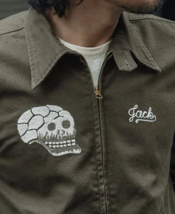 Bronson Mfg Skull Embroidery Vietnam Souvenir Jacket><noscript><img width=