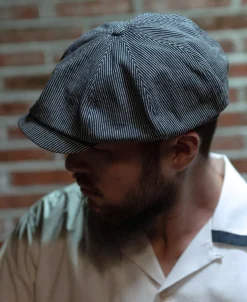 Bronson Mfg Denim Newsboy Cap><noscript><img width=