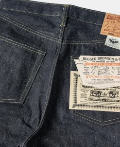 Bronson Mfg S801XX 1943 War Simplified Model Selvedge Denim Jeans><noscript><img width=