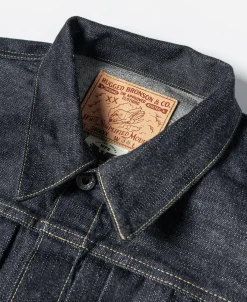 Bronson Mfg S806XX 1943 War Simplified Model 1st Selvedge Denim Jacket><noscript><img width=