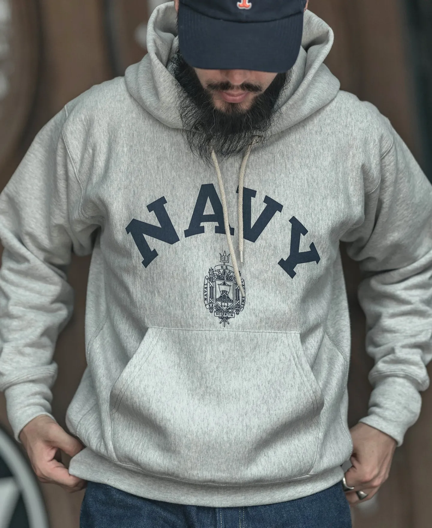 Bronson Mfg US Naval Academy Reverse Weave Hoodie> Sweatshirts & Hoodies