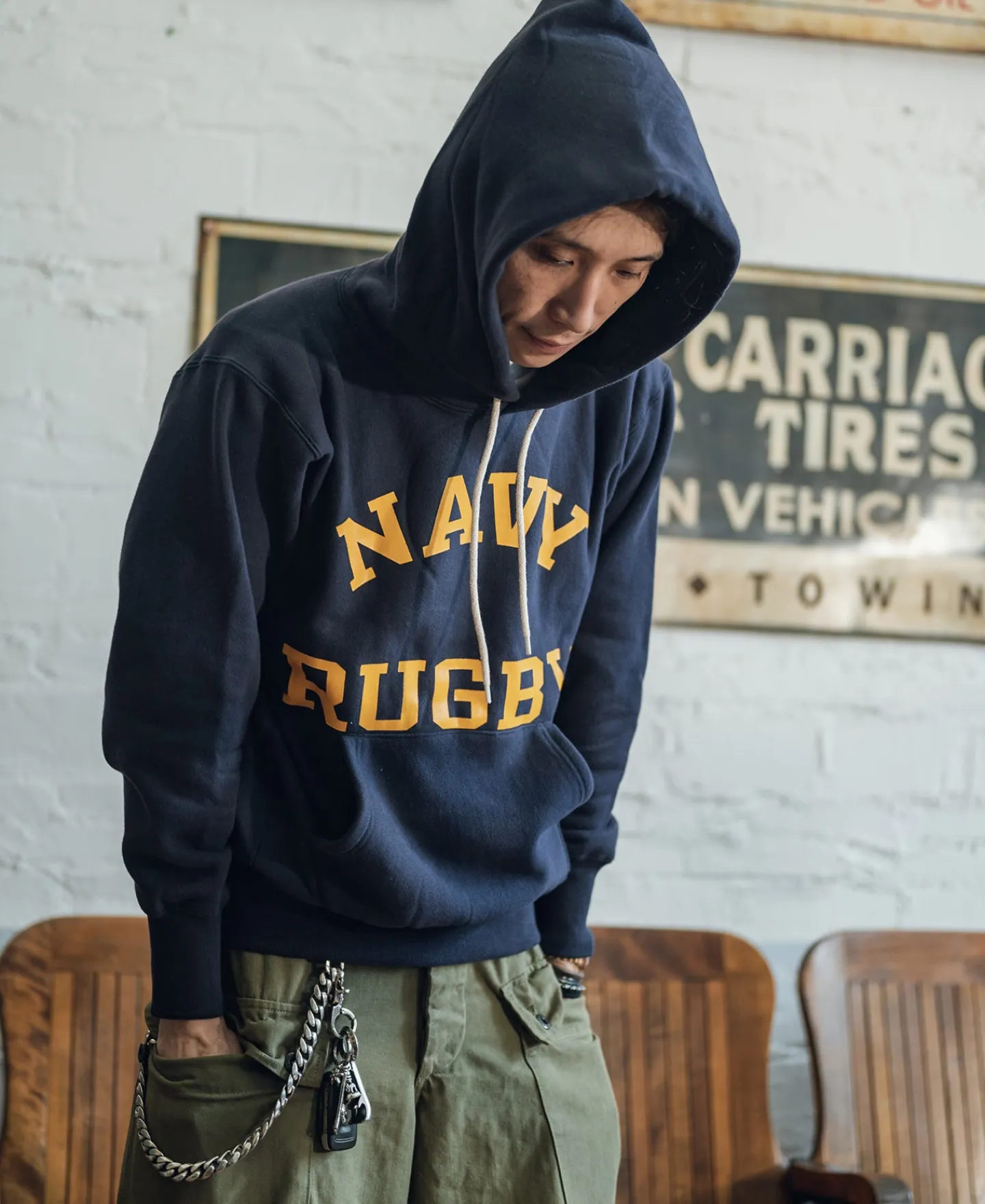 Bronson Mfg US Naval Academy Rugby Hoodie> Sweatshirts & Hoodies