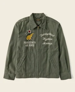 Bronson Mfg USAAF 14th Air Force Flying Tigers Embroidery Jacket> Jackets & Coats