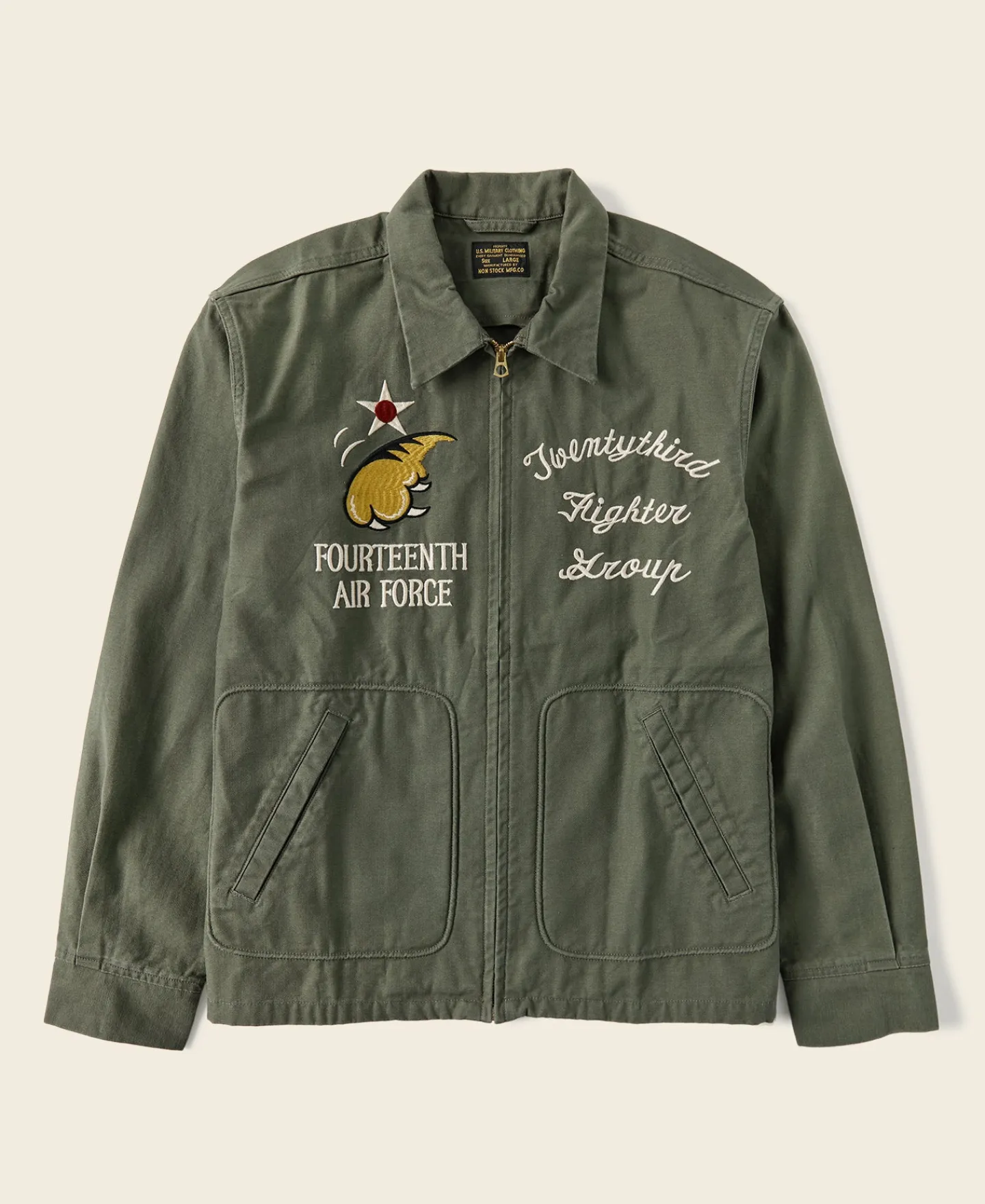 Bronson Mfg USAAF 14th Air Force Flying Tigers Embroidery Jacket> Jackets & Coats