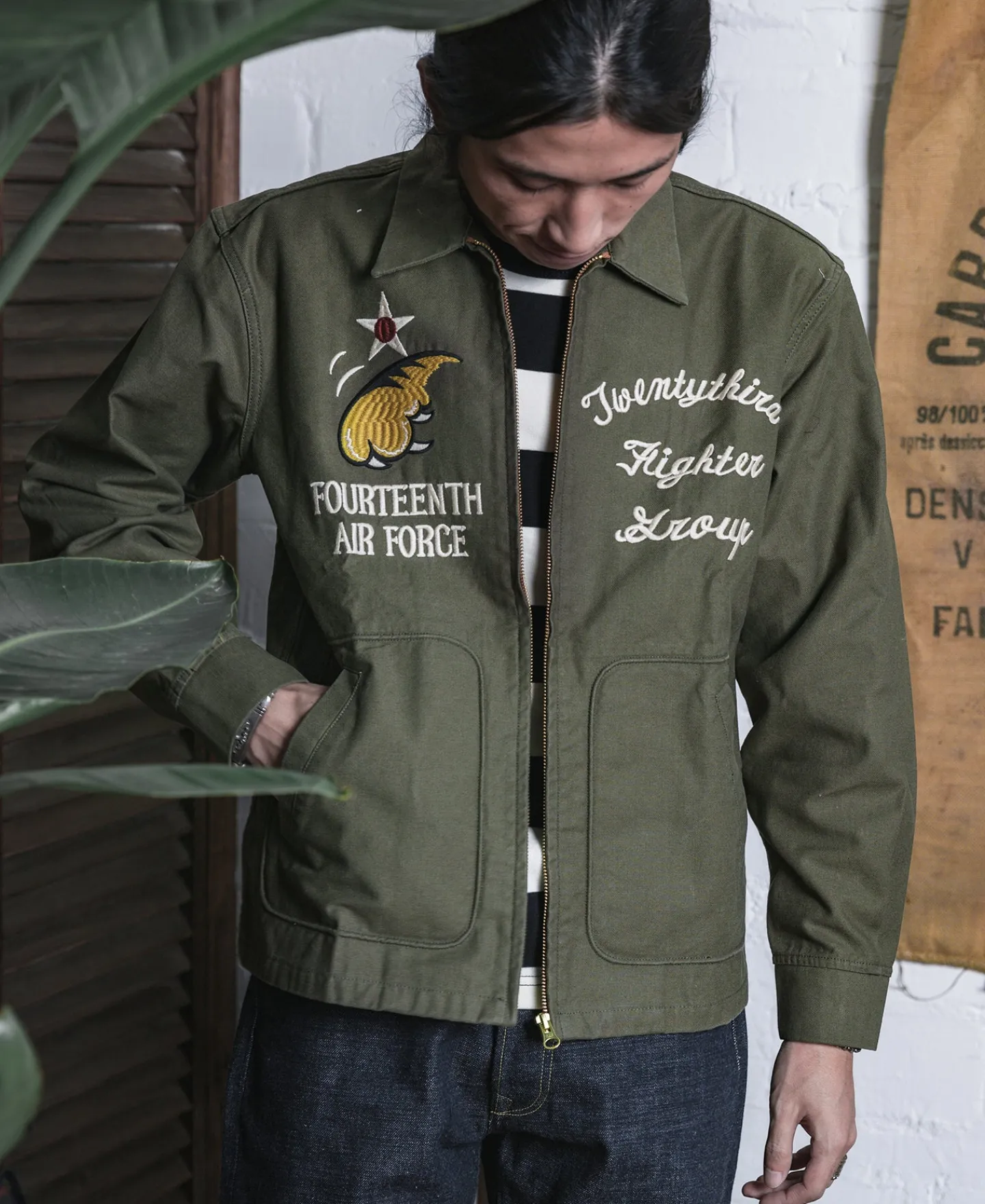 Bronson Mfg USAAF 14th Air Force Flying Tigers Embroidery Jacket> Jackets & Coats