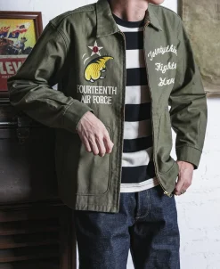 Bronson Mfg USAAF 14th Air Force Flying Tigers Embroidery Jacket><noscript><img width=
