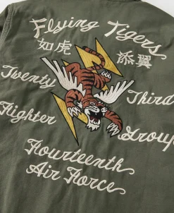Bronson Mfg USAAF 14th Air Force Flying Tigers Embroidery Jacket><noscript><img width=