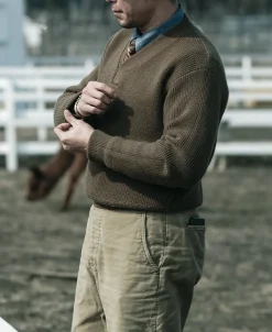 Bronson Mfg USAAF Type A-1 V-neck Mechanics Sweater -><noscript><img width=