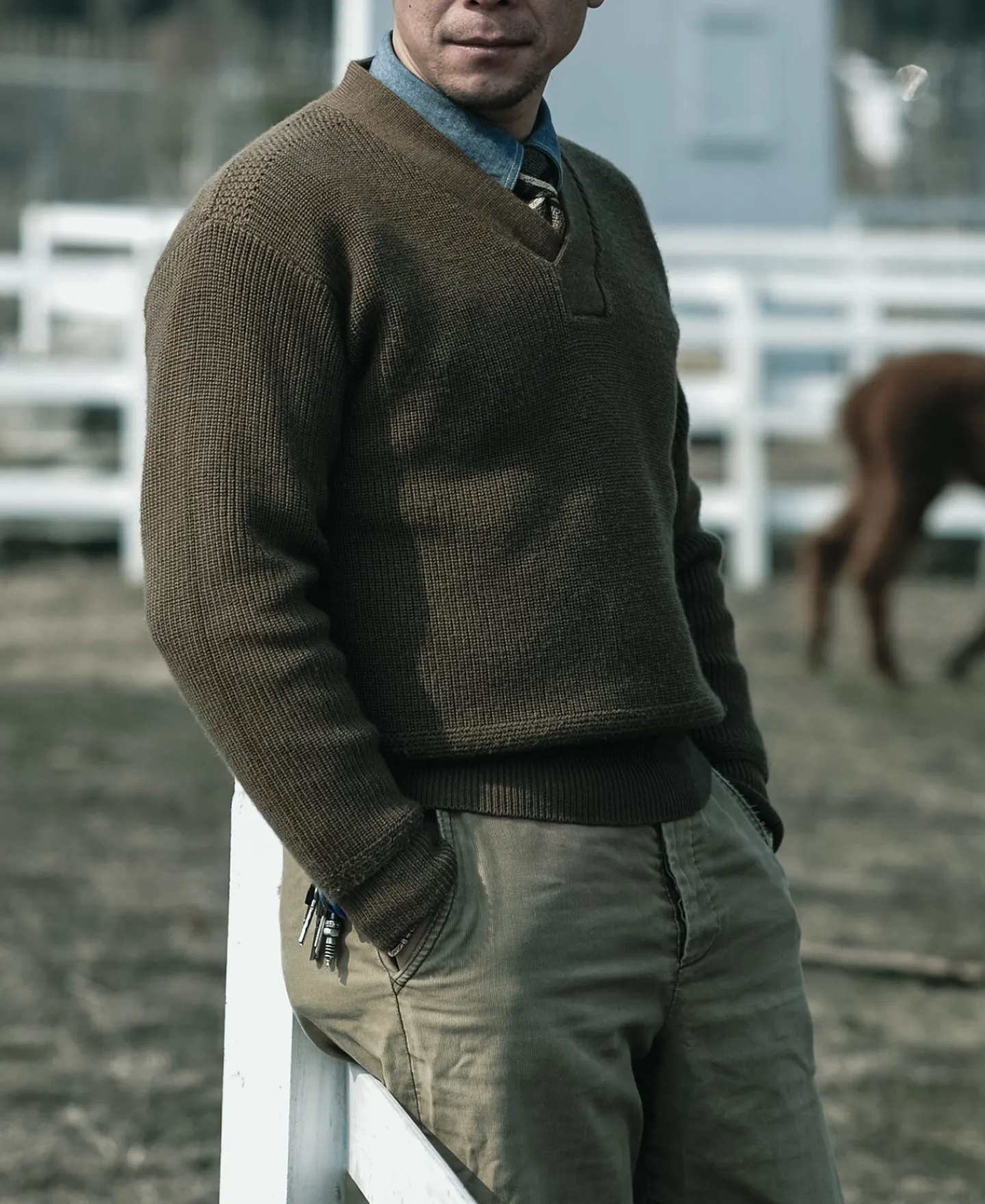 Bronson Mfg USAAF Type A-1 V-neck Mechanics Sweater -> Knitwear