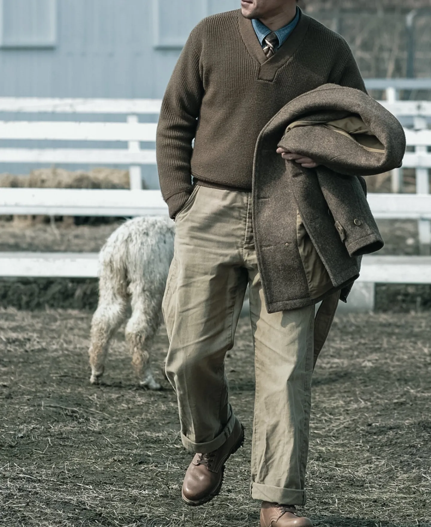 Bronson Mfg USAAF Type A-1 V-neck Mechanics Sweater -> Knitwear