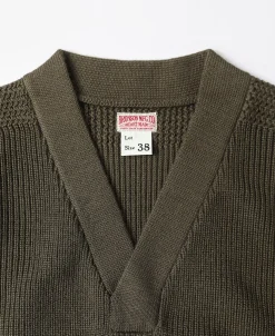 Bronson Mfg USAAF Type A-1 V-neck Mechanics Sweater -><noscript><img width=