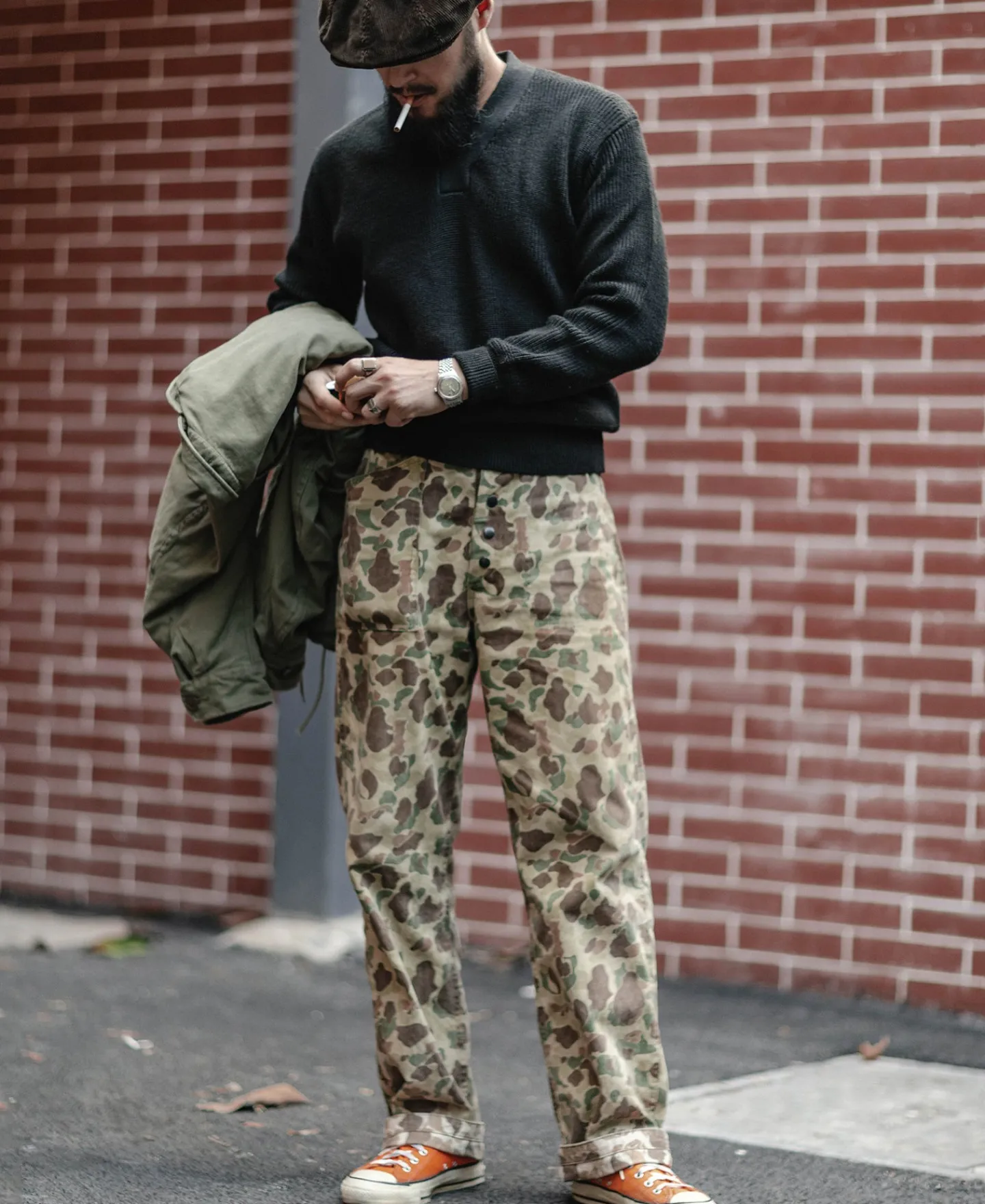 Bronson Mfg USAAF Type A-1 V-neck Mechanics Sweater -> Knitwear