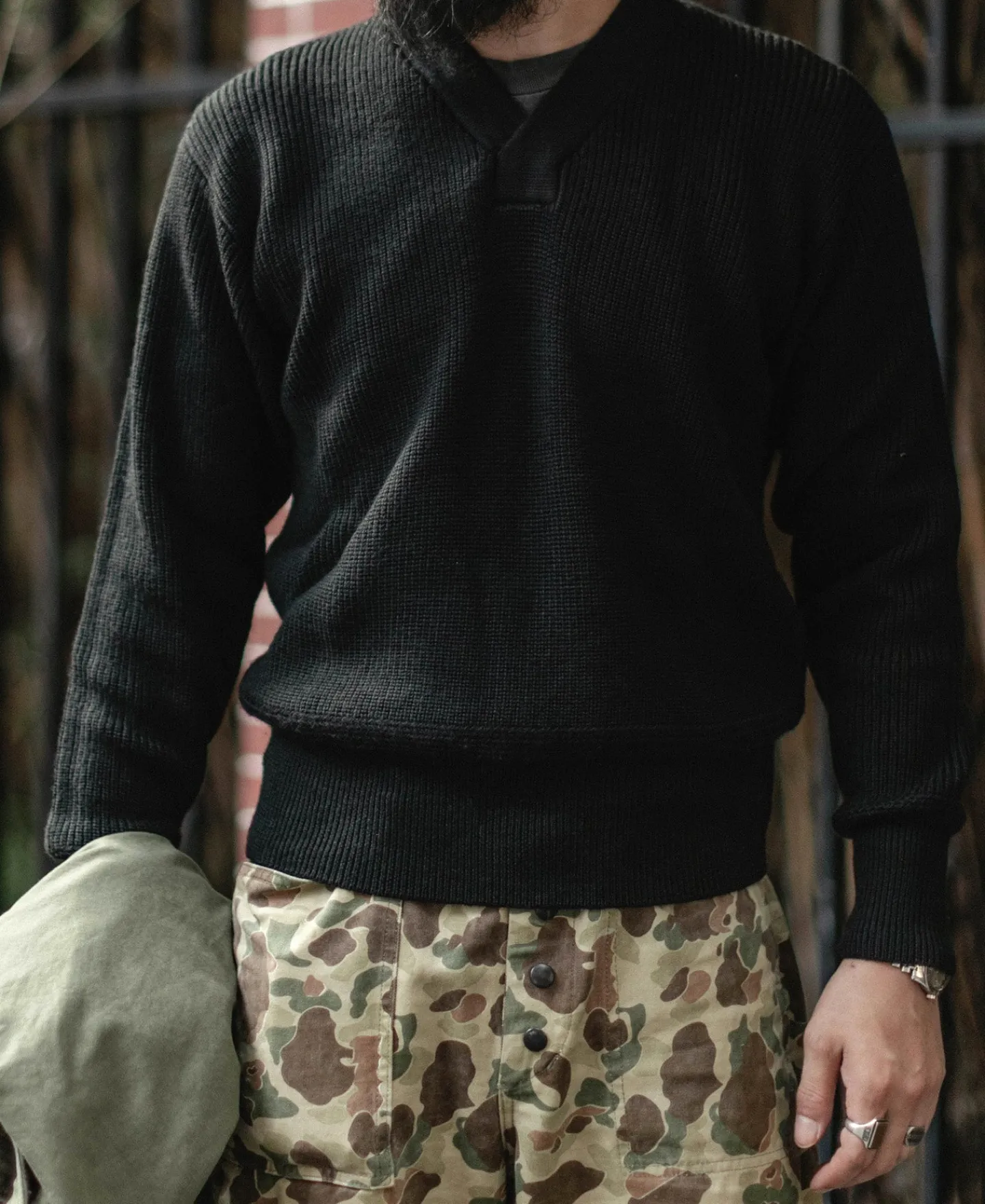 Bronson Mfg USAAF Type A-1 V-neck Mechanics Sweater -> Knitwear