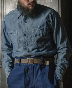 Bronson Mfg U.S.N. Chambray Shirt><noscript><img width=