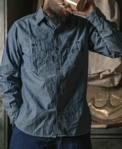 Bronson Mfg U.S.N. Chambray Shirt><noscript><img width=