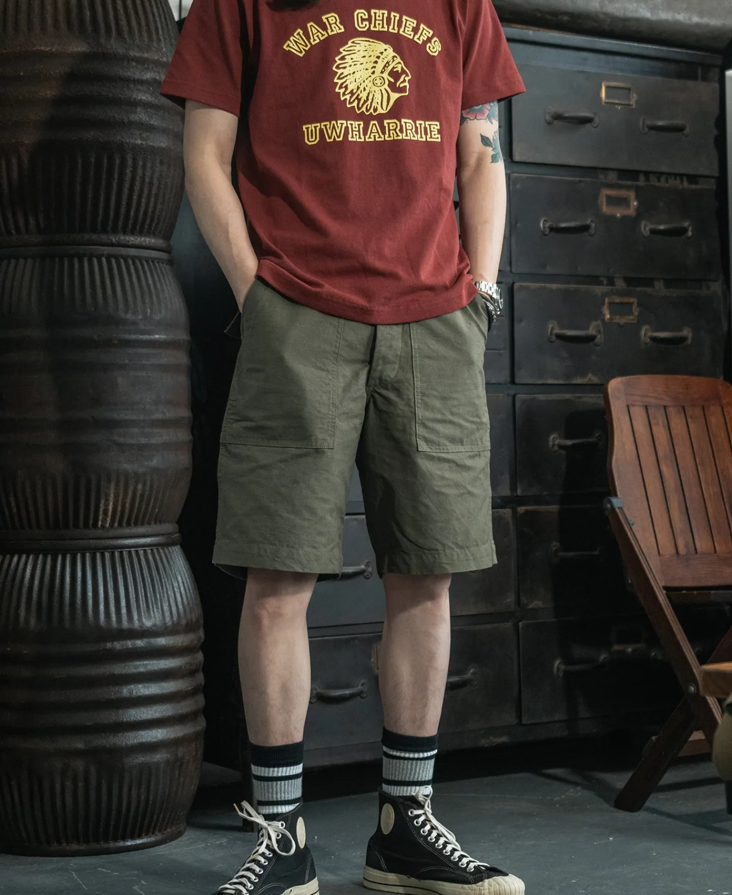 Bronson Mfg Vietnam War OG-107 Fatigue Utility Shorts -> Shorts