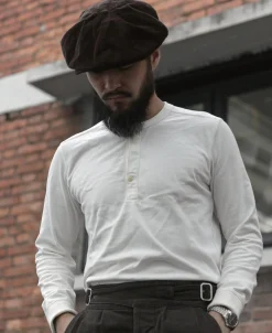 Bronson Mfg Vintage Long Sleeve Henley Shirt -><noscript><img width=