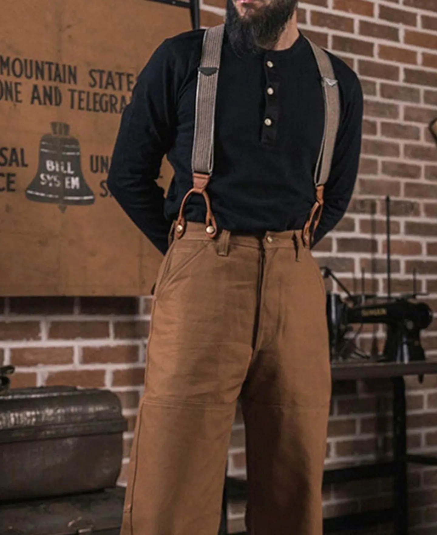 Bronson Mfg Vintage Long Sleeve Henley Shirt -> Long Sleeve T-Shirts|Henleys