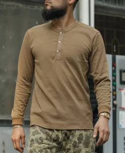 Bronson Mfg Vintage Long Sleeve Henley Shirt -><noscript><img width=