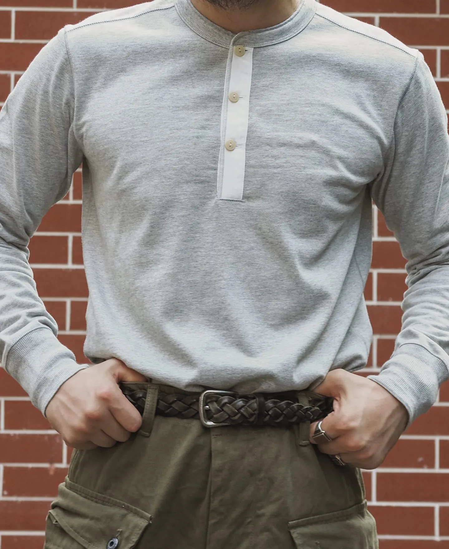 Bronson Mfg Vintage Long Sleeve Henley Shirt -> Long Sleeve T-Shirts|Henleys