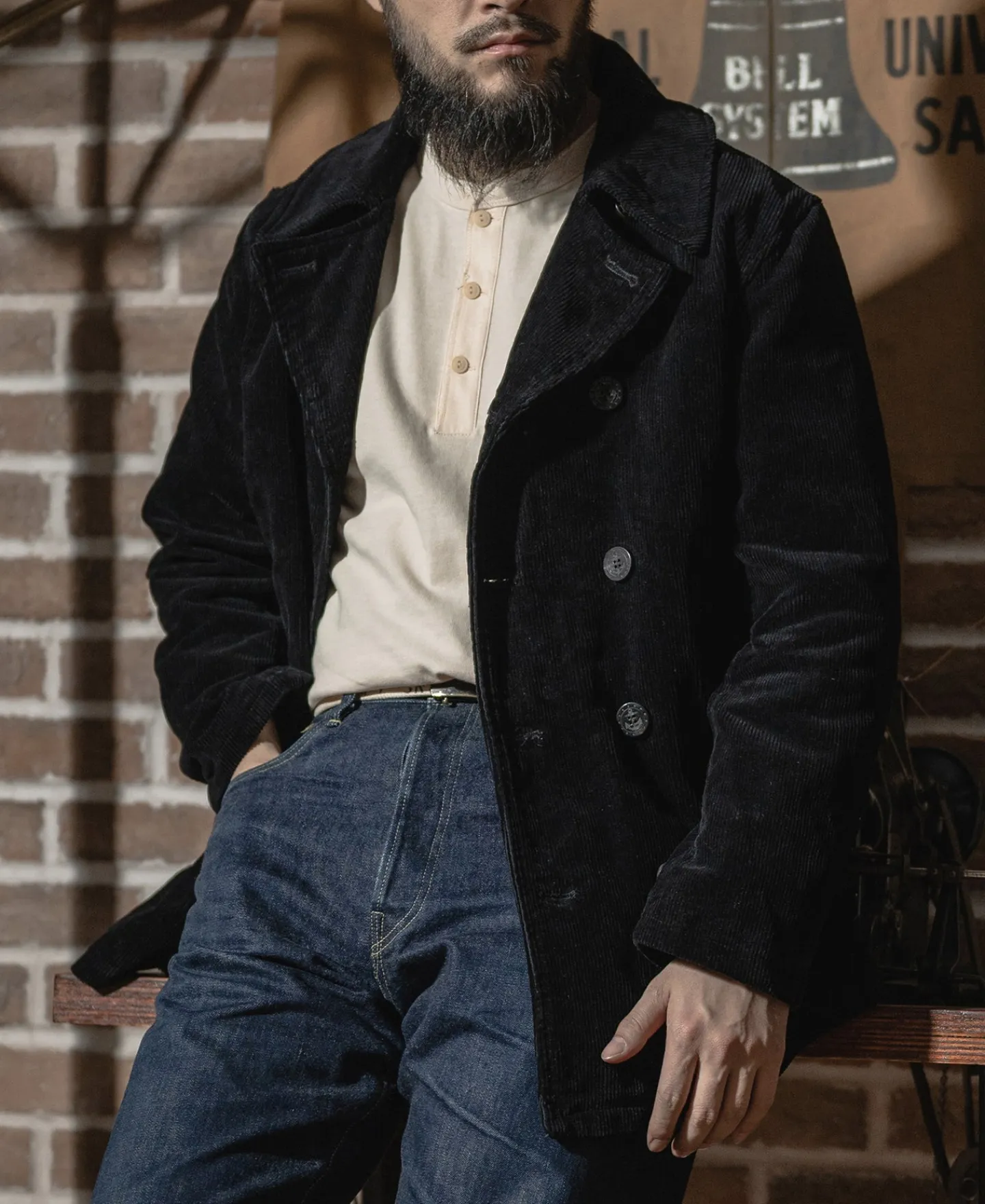 Bronson Mfg Vintage Long Sleeve Henley Shirt -> Long Sleeve T-Shirts|Henleys